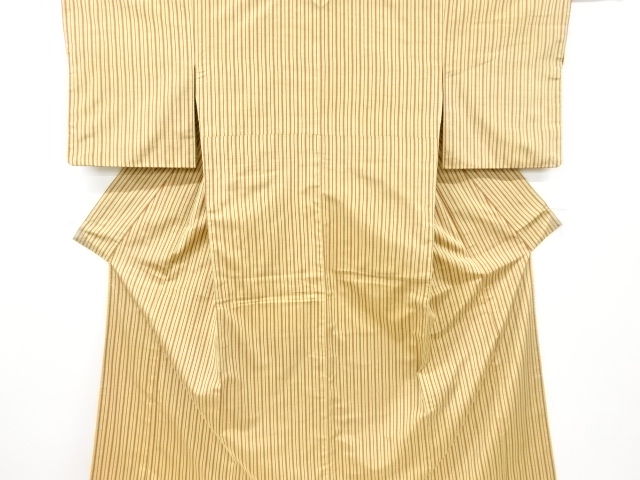 SALE!! JAPANESE KIMONO / ANTIQUE KIMONO / SILK / TSUMUGI / WOVEN STRIPE