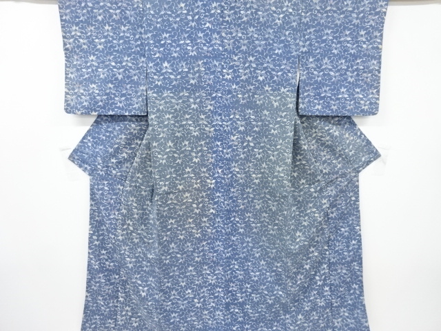 SALE!! JAPANESE KIMONO / ANTIQUE KIMONO / TSUMUGI / FLORAL ARABESQUE