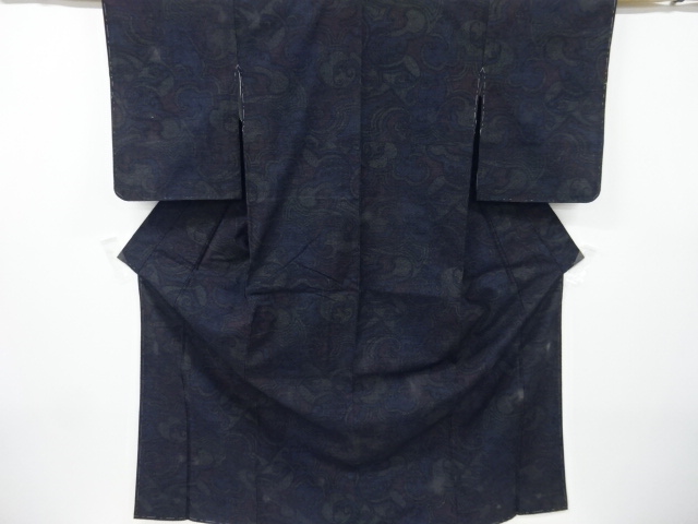 SALE!! JAPANESE KIMONO / ANTIQUE KIMONO / SILK / TSUMUGI / WOVEN WAVE