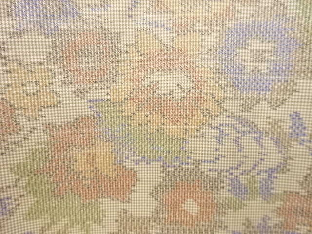 SALE!! JAPANESE KIMONO / ANTIQUE KIMONO / SILK / OSHIMA TSUMUGI / WOVEN FLOWER
