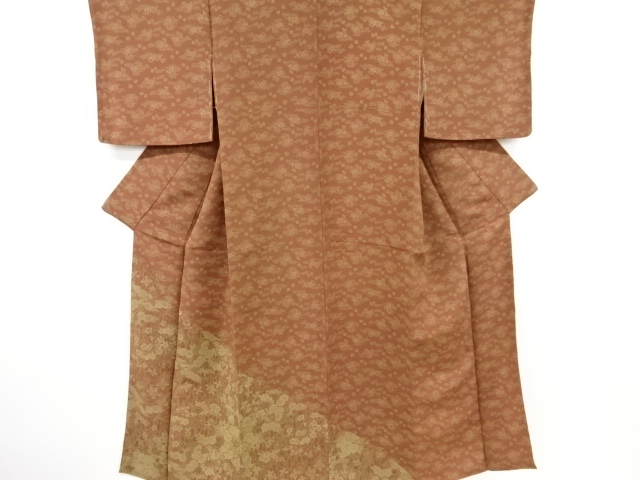 SALE!! JAPANESE KIMONO / TSUKESAGE KOMON / CHIRIMEN / KIKU