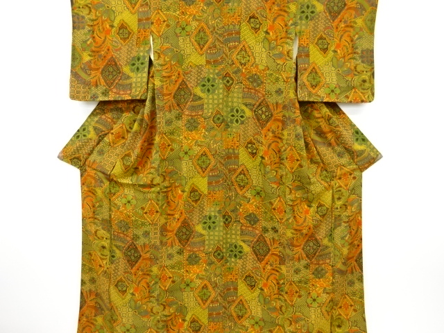 SALE!! JAPANESE KIMONO / KOMON / CHIRIMEN 