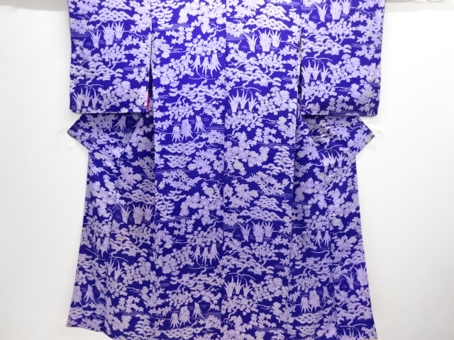 SALE!! JAPANESE KIMONO / ANTIQUE KIMONO / TAISHO ROMAN STYLE / KINSHA / FLOWER