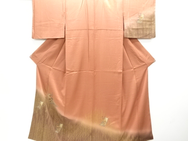 JAPANESE KIMONO / HOMONGI / EMBROIDERY / FLORAL PLANTS