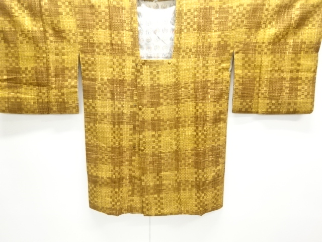JAPANESE MICHIYUKI COAT / RIBBON-ORI / WOVEN GRID
