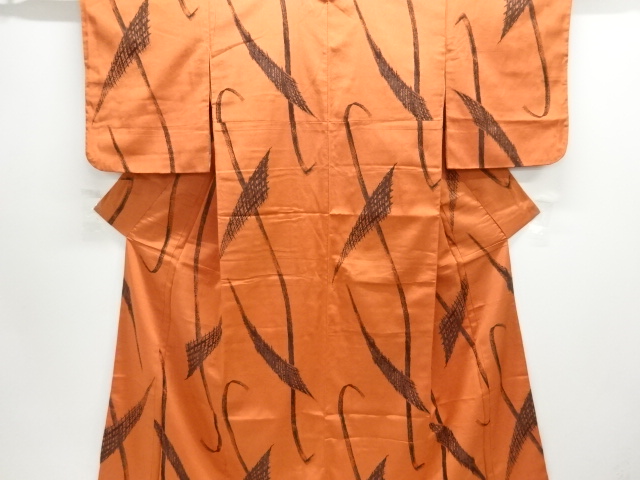 SALE!! JAPANESE KIMONO / ANTIQUE OMESHI KIMONO / TAISHO ROMAN STYLE / SILK / WOVEN ABSTRACT
