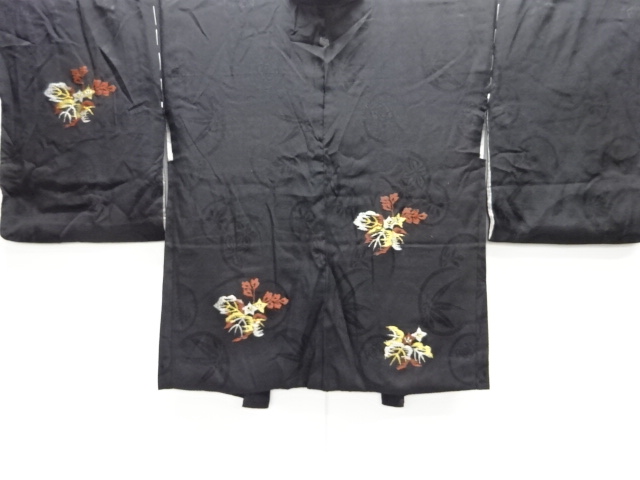 大正ロマン　桐模様織出し漆一ツ紋絵羽織