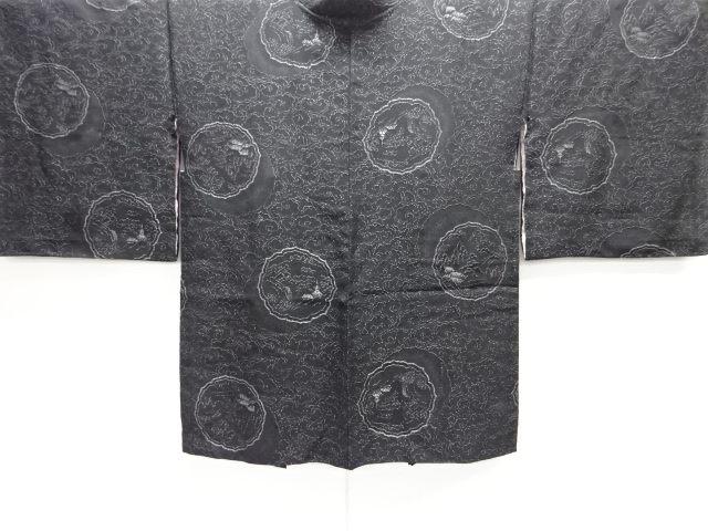 大正ロマン　瑞雲に絵皿模様織出し羽織