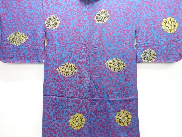 アンティーク　錦紗華紋唐草模様長羽織