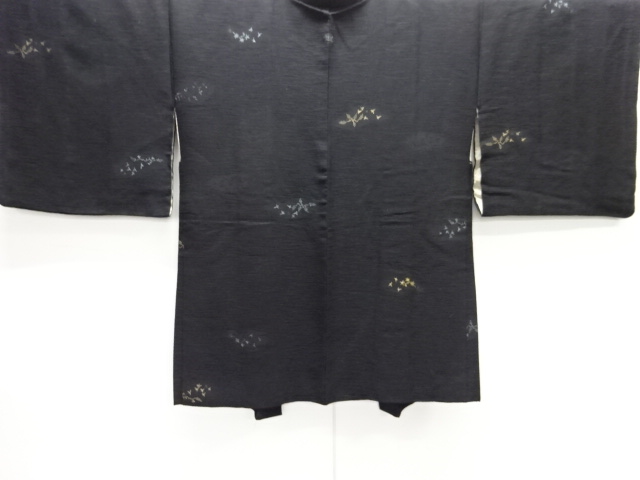 大正ロマン　抽象模様織出し一ツ紋羽織