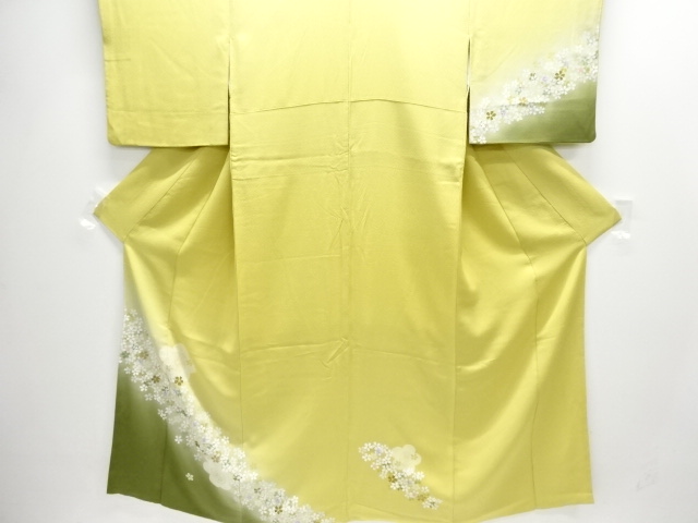 SALE!! JAPANESE KIMONO / HOMONGI / EMBROIDERY / SAKURA & UME