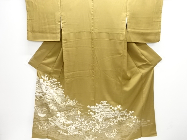 SALE!! JAPANESE KIMONO / IRO-TOMESODE / EMBROIDERY / SHOCHIKUBAI