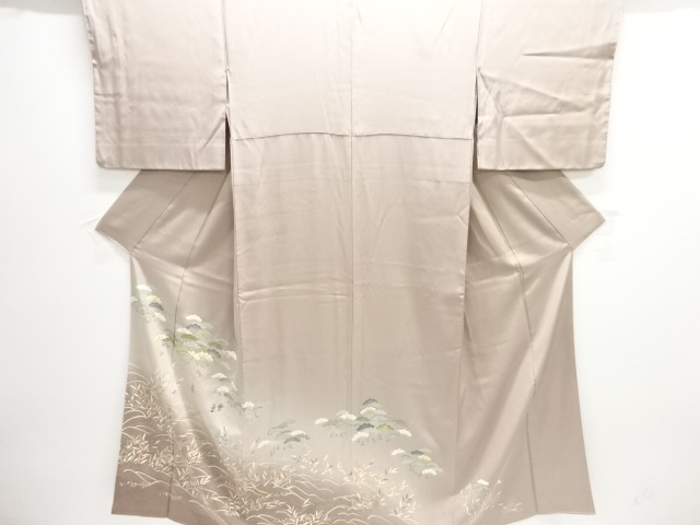 SALE!! JAPANESE KIMONO / IRO-TOMESODE / EMBROIDERY / SCENERY