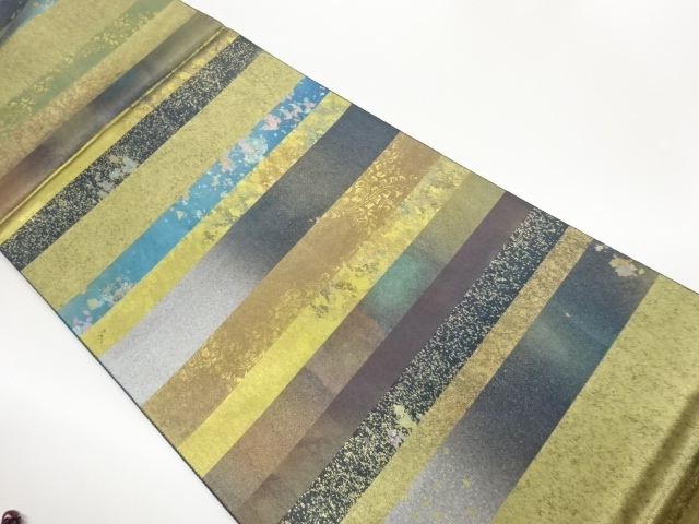 SALE!! JAPANESE FUKURO OBI / WOVEN FLOWER ARABESQUE