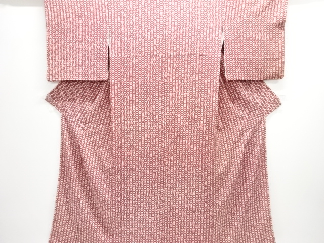 SALE!! JAPANESE KIMONO / ANTIQUE KIMONO / TAISHO ROMAN STYLE / SILK / DIAGONAL GRID & FLOWERS