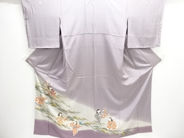 SALE!! JAPANESE KIMONO / IRO-TOMESODE / PINE & KIKU