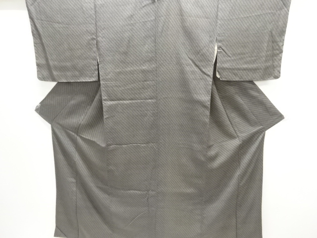 SALE!! JAPANESE KIMONO / ANTIQUE KIMONO / TAISHO ROMAN STYLE / WOVEN DIAGONAL STRIPE