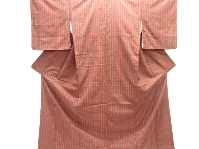 SALE!! JAPANESE KIMONO / TSUMUGI / WOVEN STRIPE & ABSTRACT