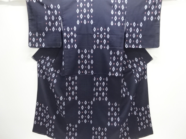 SALE!! JAPANESE KIMONO / ANTIQUE OMESHI / TAISHO ROMAN STYLE / SILK / WOVEN ABSTRACT PATTERN