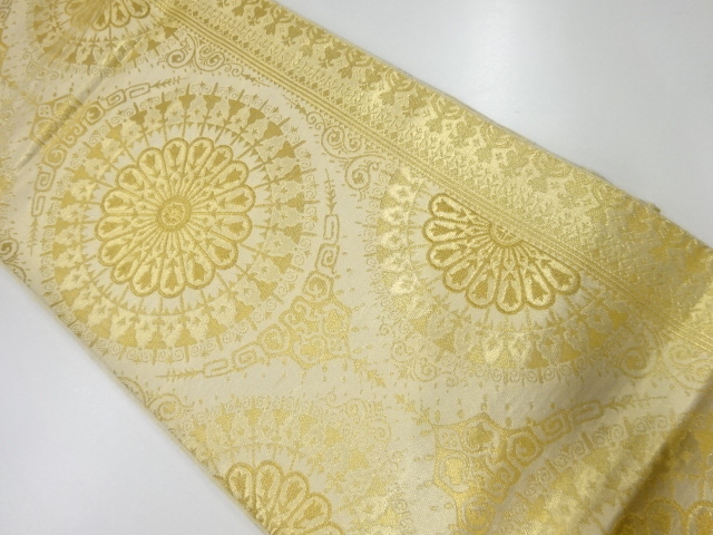 リサイクル　川島織物製　華紋模様織出し袋帯