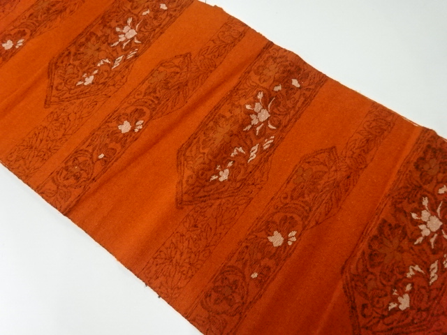 SALE!! JAPANESE KIMONO / ANTIQUE NAGOYA OBI / SILK / TSUMUGI / WOVEN FLORAL SARASA