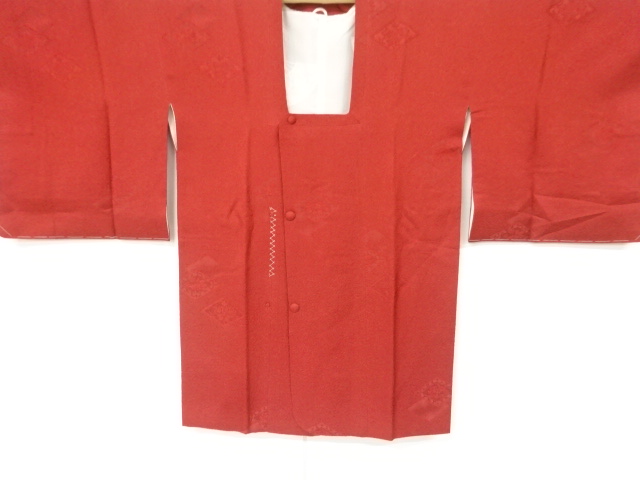 SALE!! JAPANESE KIMONO / VINTAGE UNUSED MICHIYUKI COAT / WOVEN RHOMBUS &amp; FLORAL PLANTS PATTERN