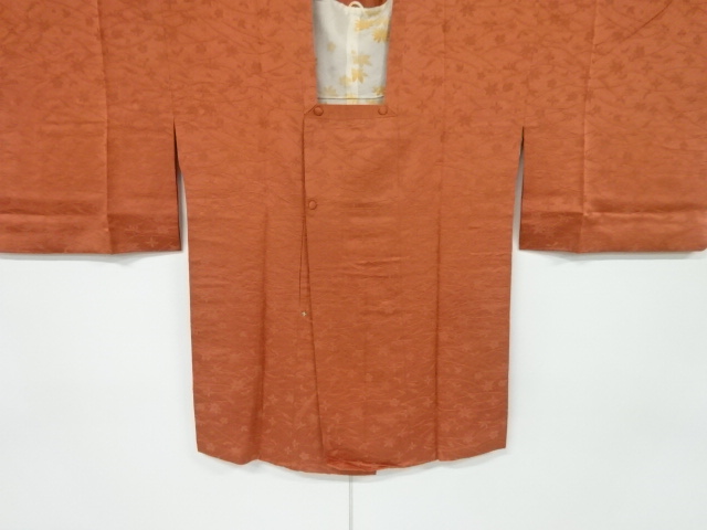 SALE!! JAPANESE KIMONO / VINTAGE MICHIYUKI COAT / WOVEN AUTUMN FLOWERS