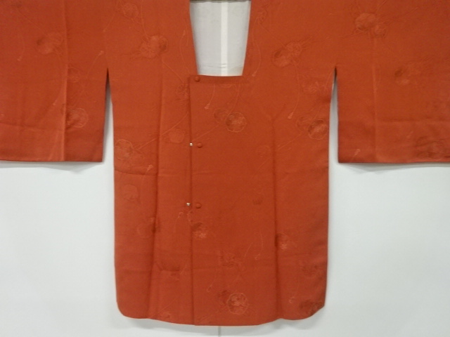 SALE!! JAPANESE KIMONO / VINTAGE MICHIYUKI COAT / WOVEN FLOWER &amp; MIRROR PATTERN