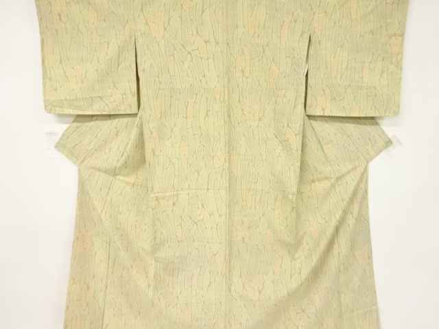 SALE!! JAPANESE KIMONO / ANTIQUE KIMONO / SILK / TOKAMACHI TSUMUGI / WOVEN ABSTRACT STRIPE