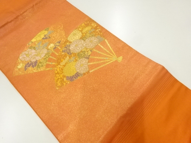 SALE!! JAPANESE NAGOYA OBI / KINSAI / SHELL INLAY / KIKU & CAMELLIA