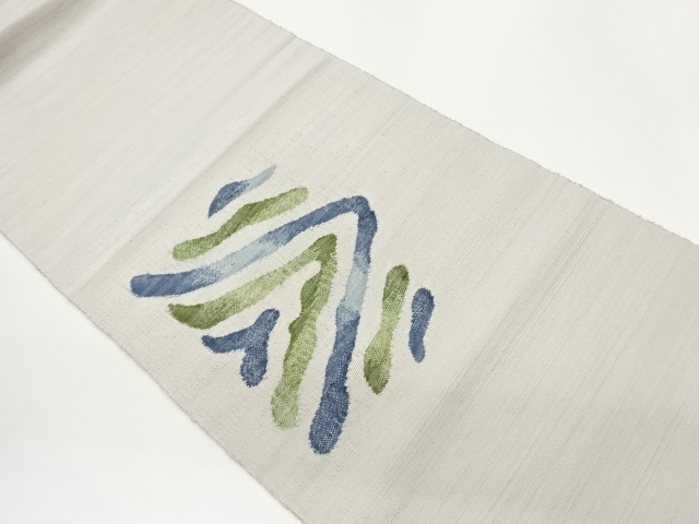 SALE!! JAPANESE NAGOYA OBI / TSUMUGI / WOVEN GEOMETRIC
