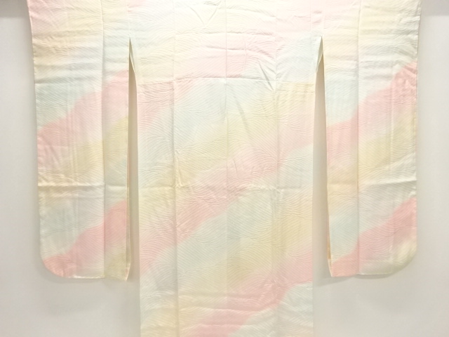 波模様織出し単衣振袖用長襦袢