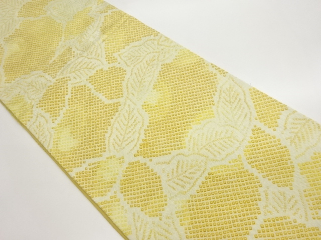 SALE!! JAPANESE FUKURO OBI / ALL SHIBORI / LEAVES