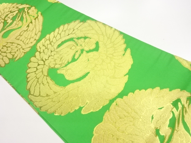 SALE!! JAPANESE MARU OBI / SILK / WOVEN BIRD