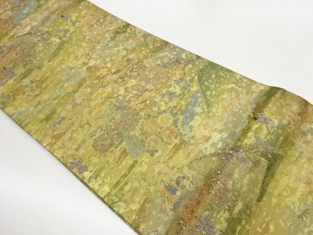 SALE!! JAPANESE MARU OBI / SILK / WOVEN SHOCHIKUBAI