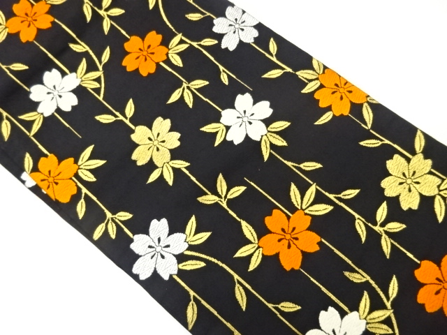 SALE!! JAPANESE NAGOYA OBI / WOVEN WEEPING SAKURA
