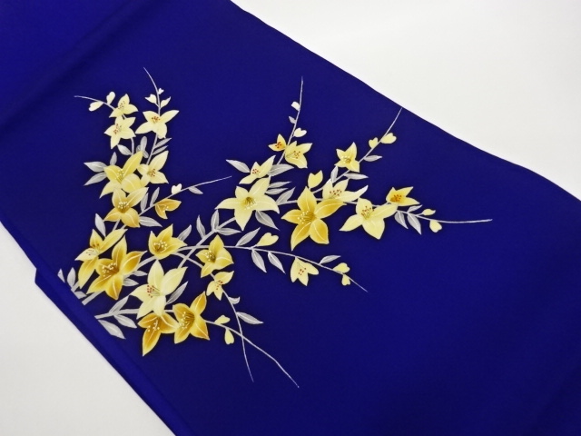 SALE!! JAPANESE NAGOYA OBI / SHIOZE / HAND PAINTED / FLOWER