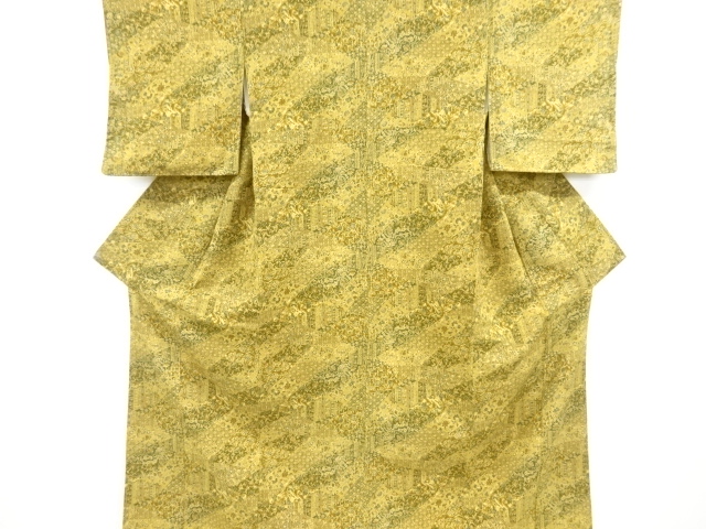 SALE!! JAPANESE KIMONO / VINTAGE KIMONO / JODAI TSUMUGI / FLORAL SARASA