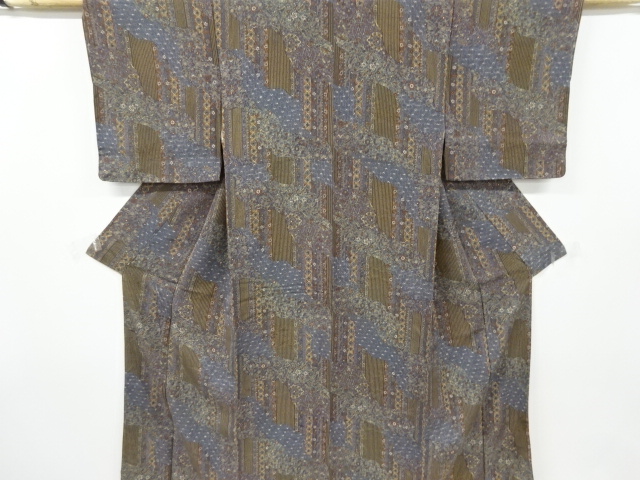 SALE!! JAPANESE KIMONO / VINTAGE KOMON KIMONO / MICHINAGADORI & FLORAL SARASA