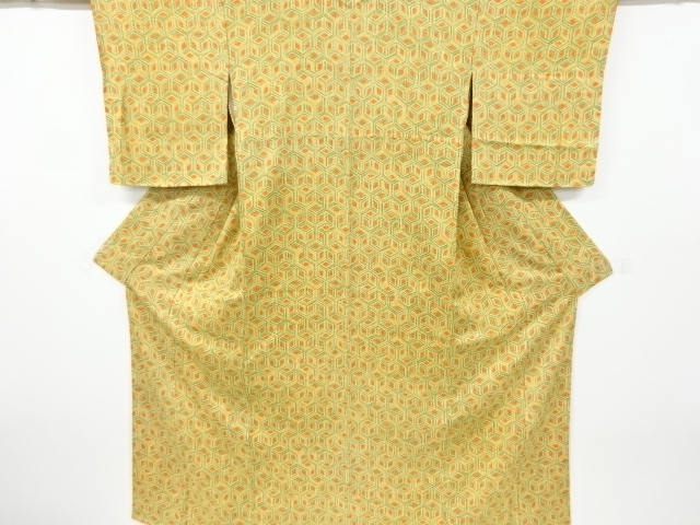 SALE!! JAPANESE KIMONO / VINTAGE KOMON KIMONO / KIKKO PATTERN