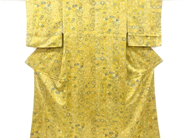 SALE!! JAPANESE KIMONO / VINTAGE KOMON KIMONO / SILK / FLOWER