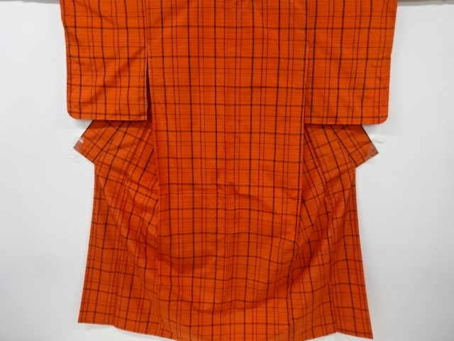 SALE!! JAPANESE KIMONO / YONEZAWA TSUMUGI / ENSEMBLE / WOVEN GRID