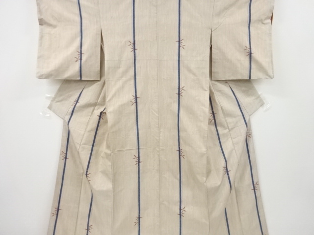SALE!! JAPANESE KIMONO / ANTIQUE KIMONO / SILK / HAND WOVEN TSUMUGI / BAMBOO GRASS