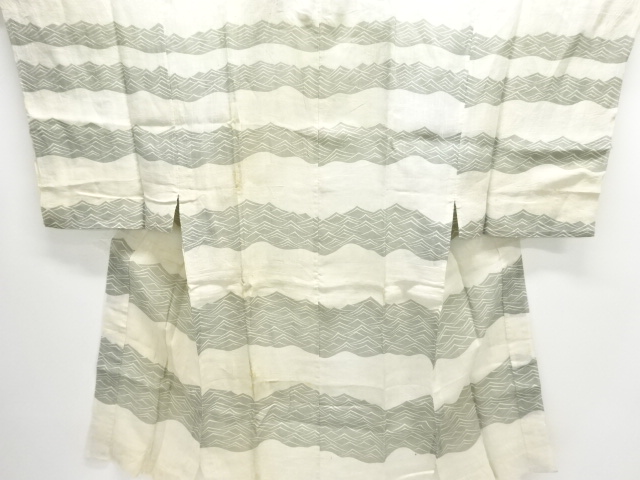 アンティーク　本麻波模様男物長襦袢