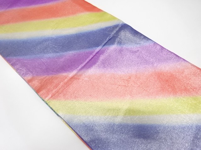 SALE!! JAPANESE KIMONO / FUKURO OBI / SILK / DIAGONAL STRIPE