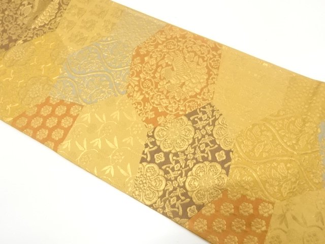 SALE!! JAPANESE KIMONO / FUKURO OBI / SILK / KIRIBAME STYLE / WOVEN TRADITIONAL PATTERN