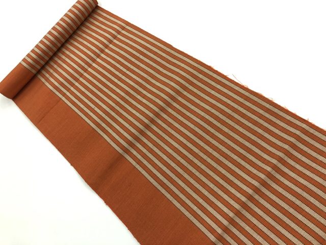 SALE!! JAPANESE KIMONO / ANTIQUE BOLT FOR HASSUN OBI / WOVEN STRIPES