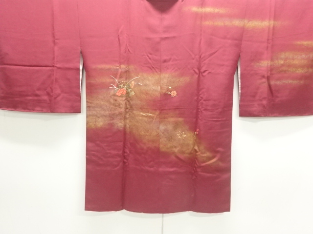 SALE!! JAPANESE KIMONO / MICHIYUKI COAT / SILK / FLOWERS