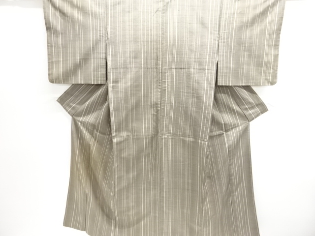 SALE!! JAPANESE KIMONO / ANTIQUE KIMONO / SILK / TSUMUGI / WOVEN STRIPE