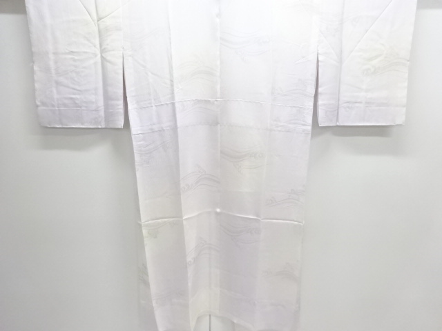 SALE!! JAPANESE KIMONO / UNUSED HITOE JUBAN / SILK / WOVEN ROUGH WAVES